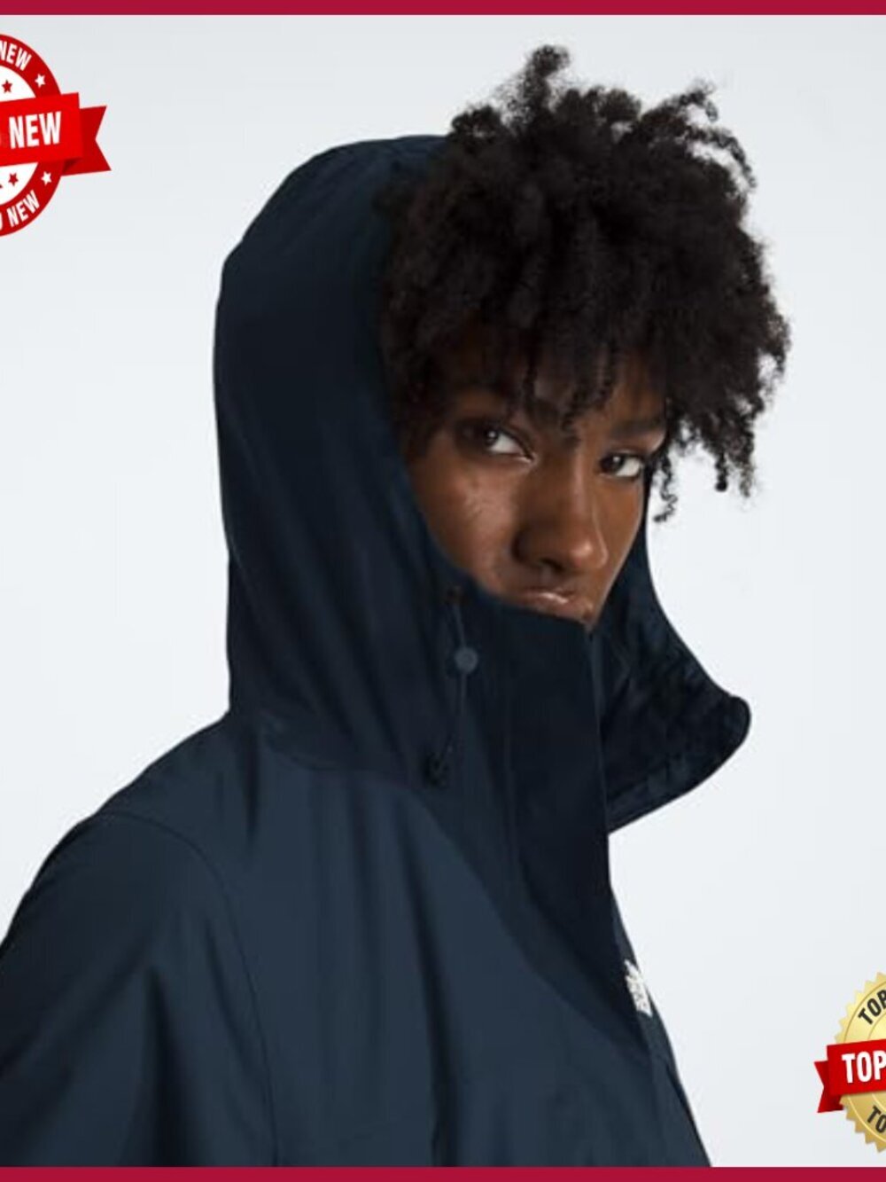 Waterproof Breathable Rain Parka with Adjustable Hood, Long Sleeve - Picture 3 of 5